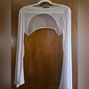 Glitter Baby Pink Bolero Shrug